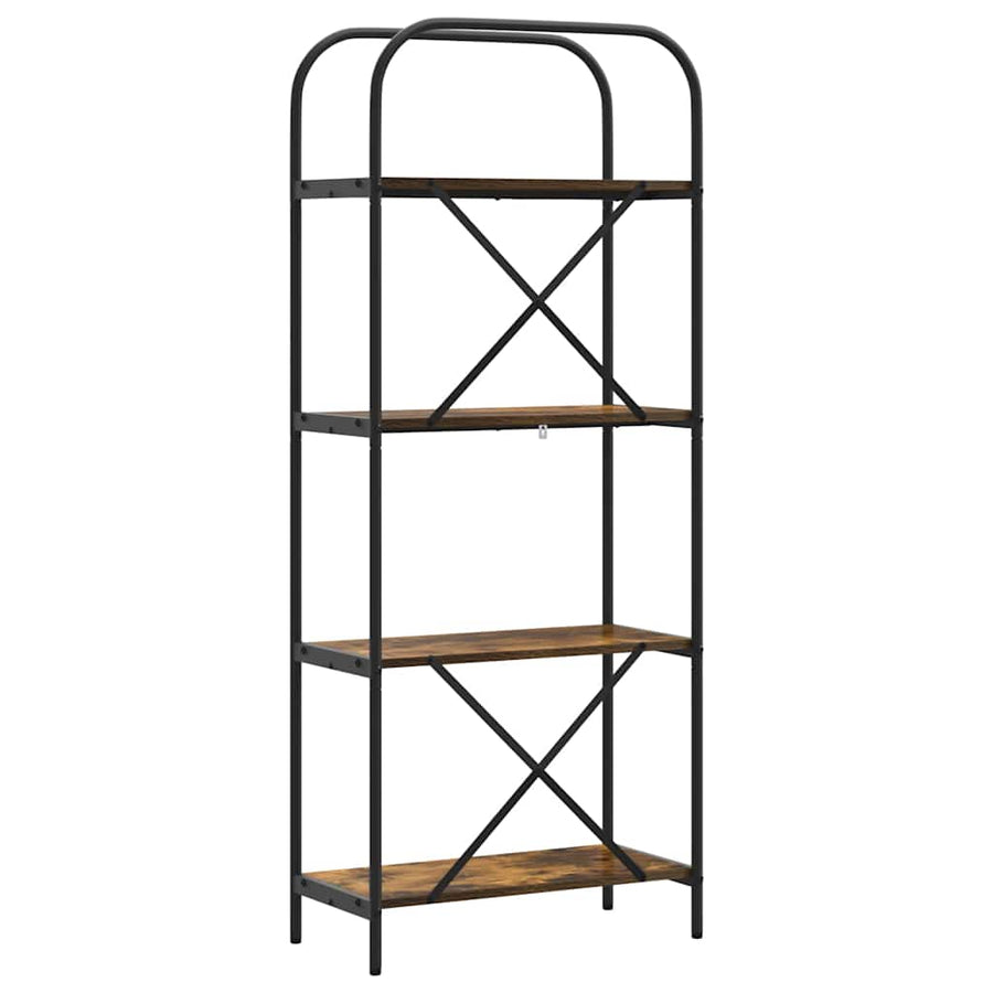 Boekenkast Gerookt eiken 60 x 30 x 146 cm Bewerkt hout