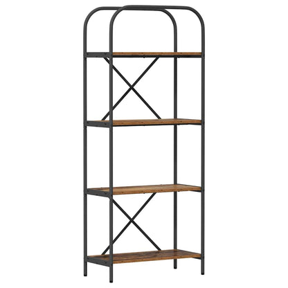 Boekenkast Oud hout 60 x 30 x 146 cm Bewerkt hout