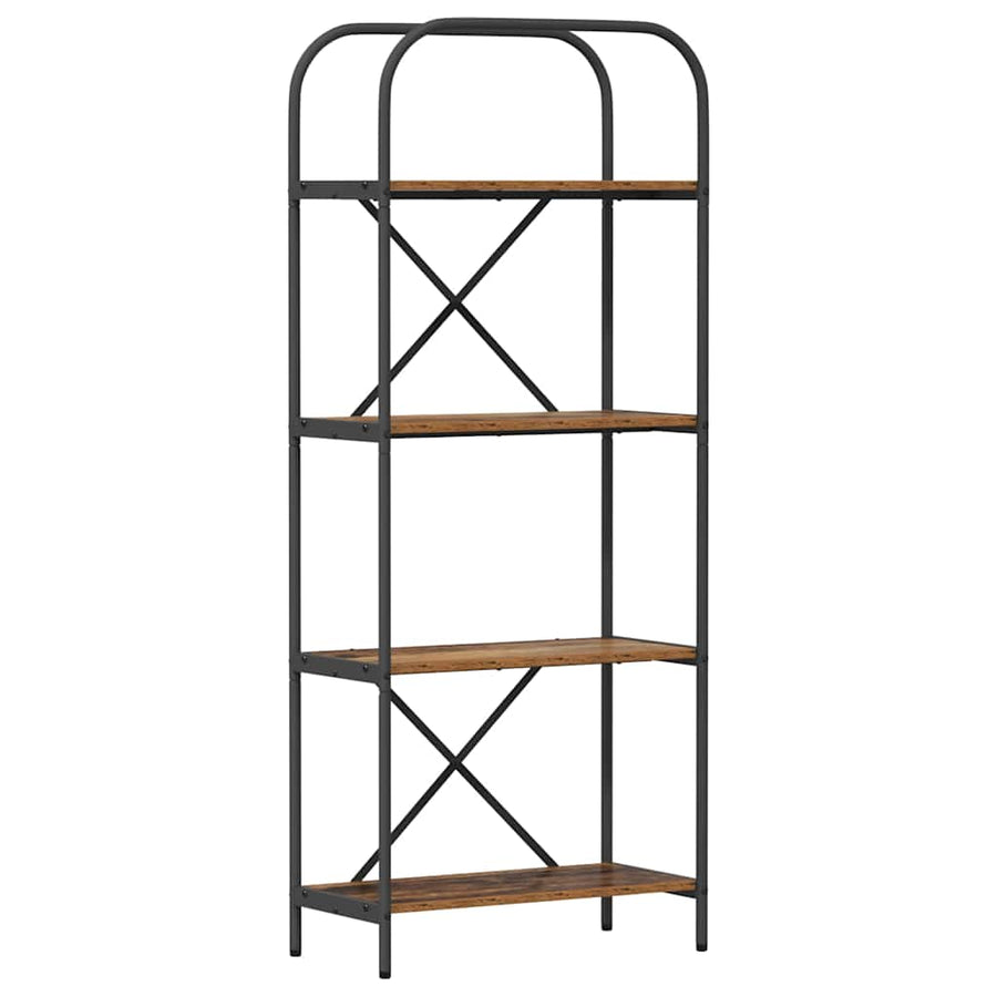 Boekenkast Oud hout 60 x 30 x 146 cm Bewerkt hout