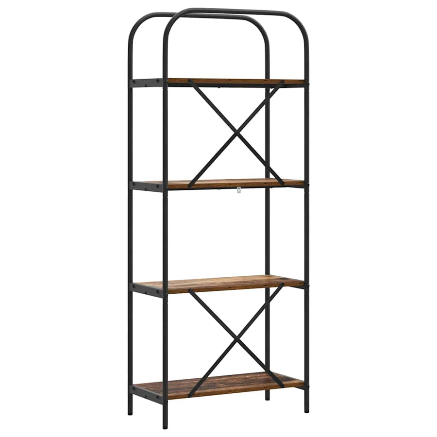 Boekenkast Oud hout 60 x 30 x 146 cm Bewerkt hout