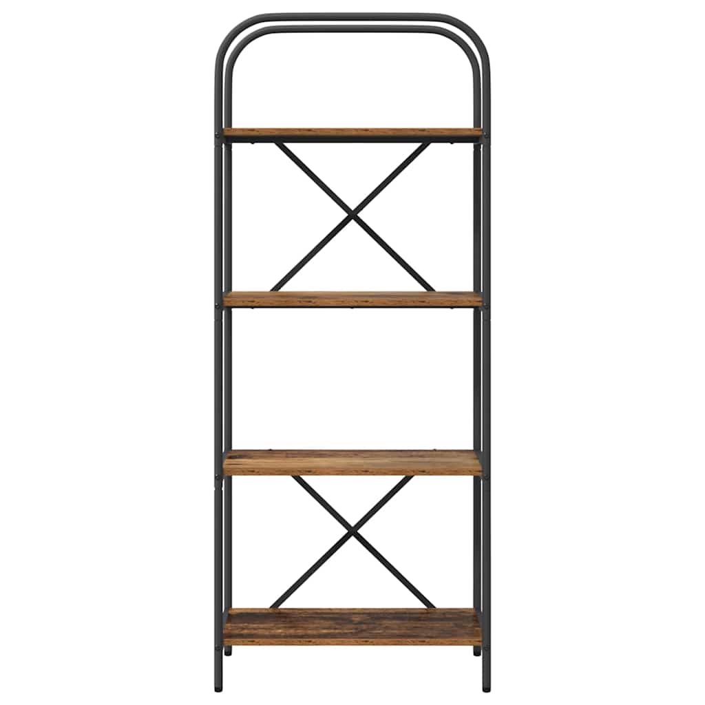 Boekenkast Oud hout 60 x 30 x 146 cm Bewerkt hout