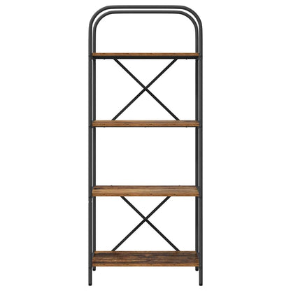Boekenkast Oud hout 60 x 30 x 146 cm Bewerkt hout