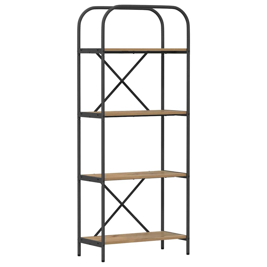 Boekenkast artisanaal eikenkleurig 60 x 30 x 146 cm