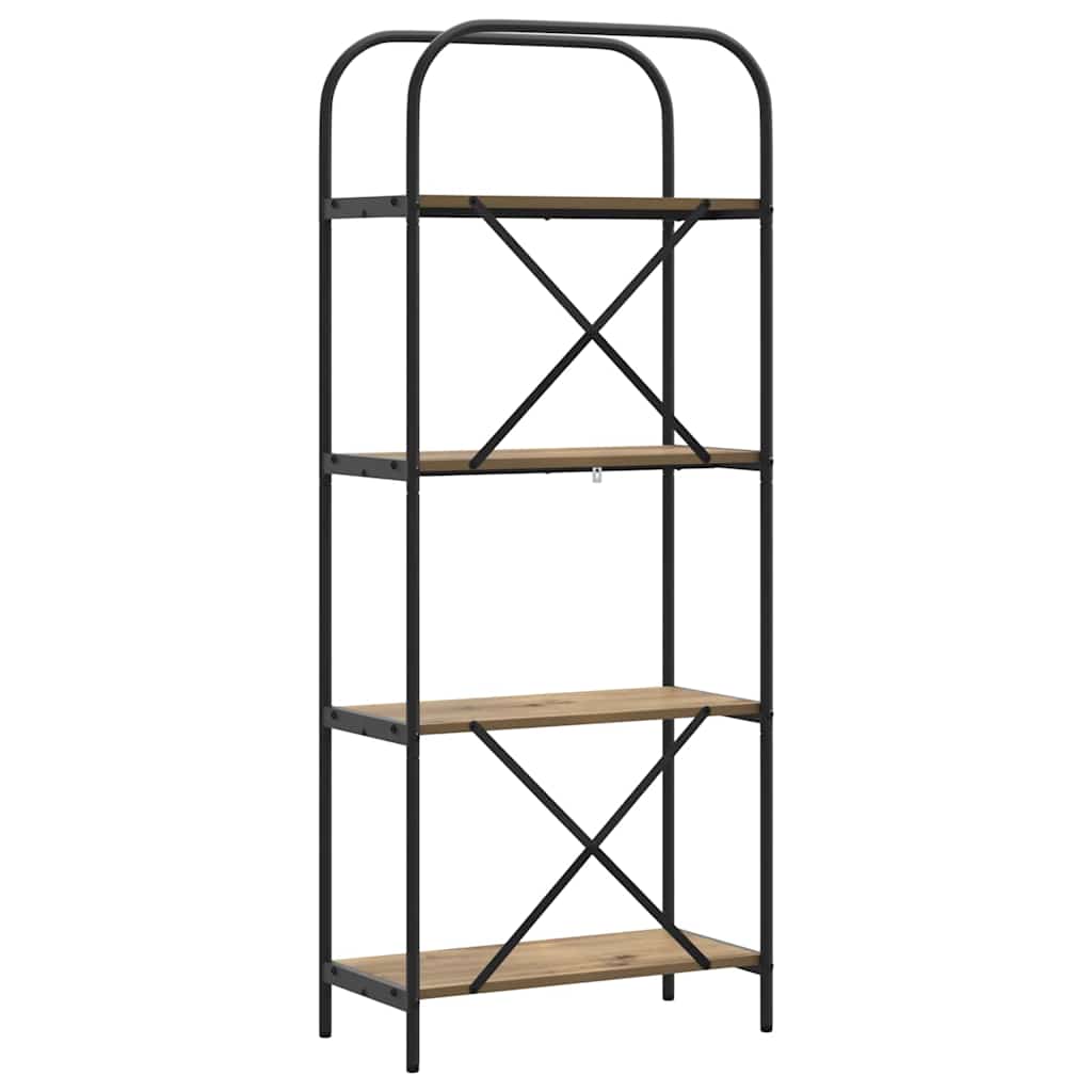 Boekenkast artisanaal eikenkleurig 60 x 30 x 146 cm