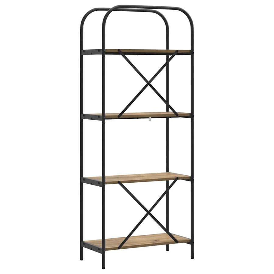 Boekenkast artisanaal eikenkleurig 60 x 30 x 146 cm