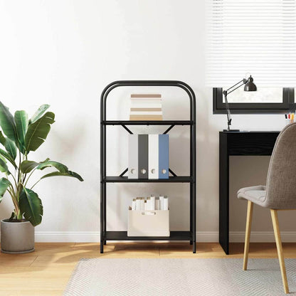 Boekenkast Zwart Eiken 60 x 30 x 109 cm Bewerkt hout