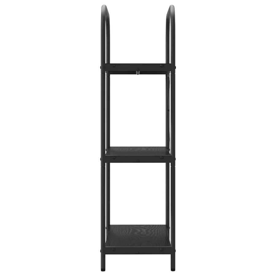 Boekenkast Zwart Eiken 60 x 30 x 109 cm Bewerkt hout