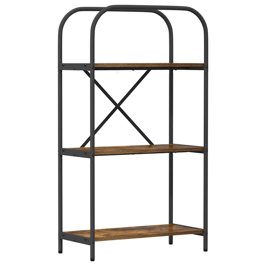 Boekenkast Gerookt eiken 60 x 30 x 109 cm Bewerkt hout