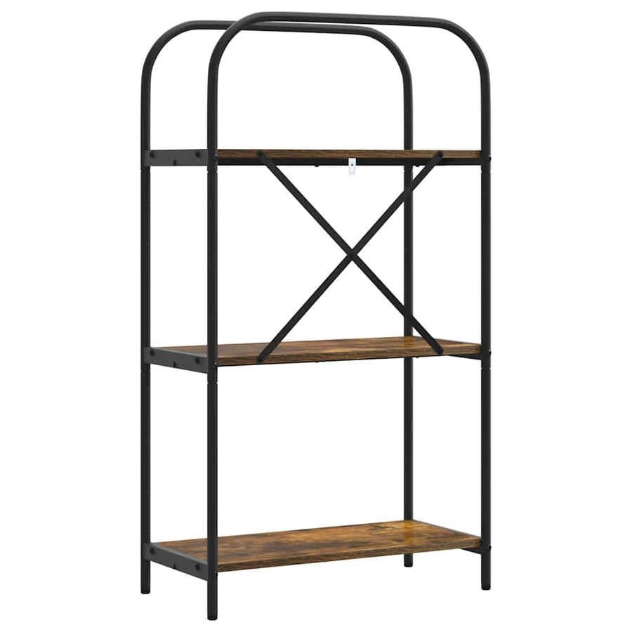 Boekenkast Gerookt eiken 60 x 30 x 109 cm Bewerkt hout