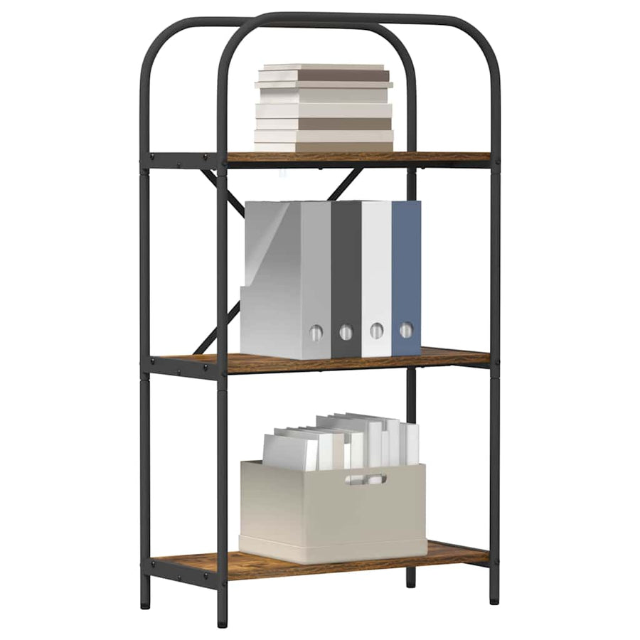 Boekenkast Gerookt eiken 60 x 30 x 109 cm Bewerkt hout