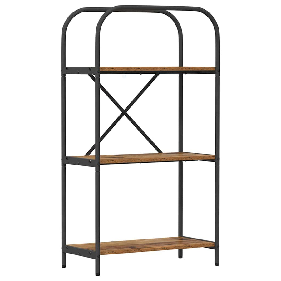 Boekenkast Oudhout 60 x 30 x 109 cm Bewerkt hout
