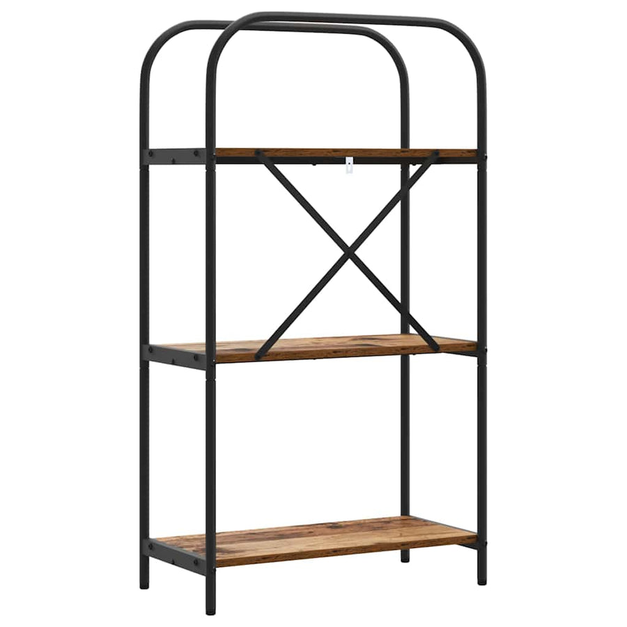 Boekenkast Oudhout 60 x 30 x 109 cm Bewerkt hout