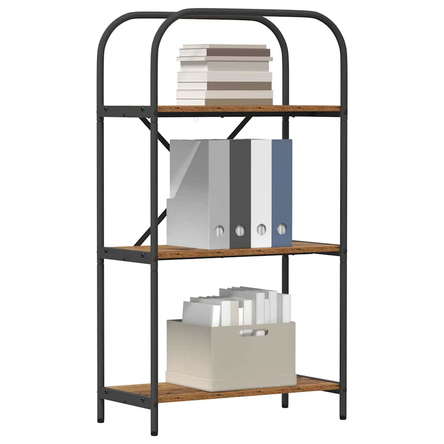 Boekenkast Oudhout 60 x 30 x 109 cm Bewerkt hout