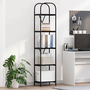 Boekenkast 40x30x183 cm zwart eiken