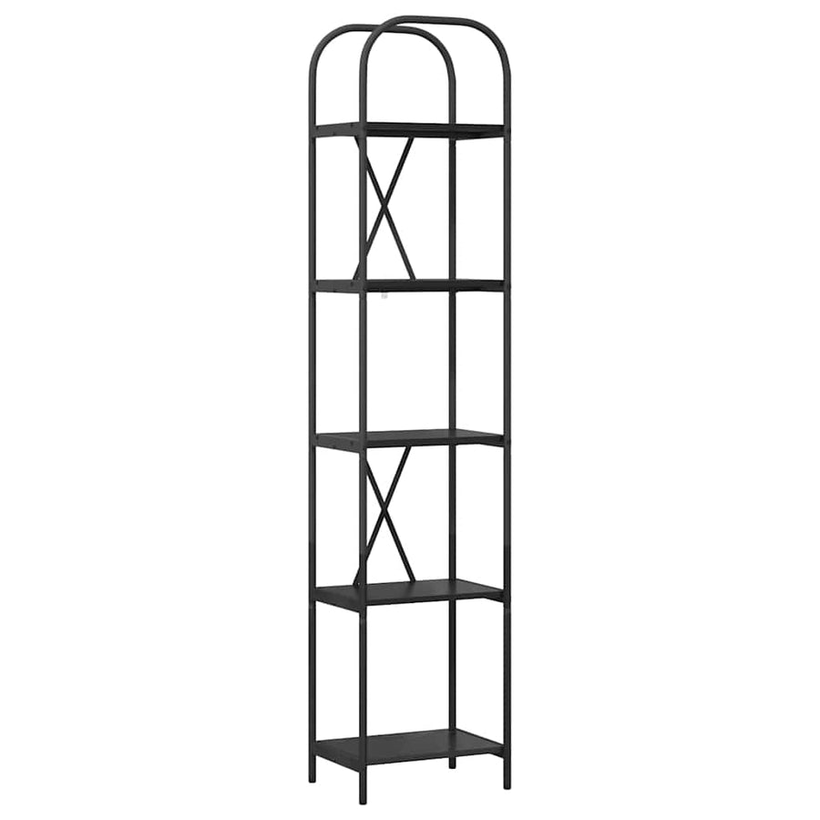 Boekenkast Zwart Eiken 40 x 30 x 183 cm Bewerkt hout
