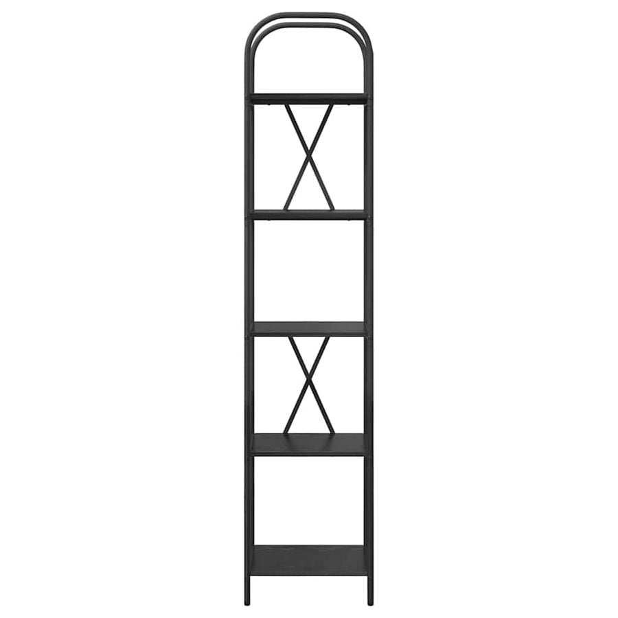 Boekenkast Zwart Eiken 40 x 30 x 183 cm Bewerkt hout