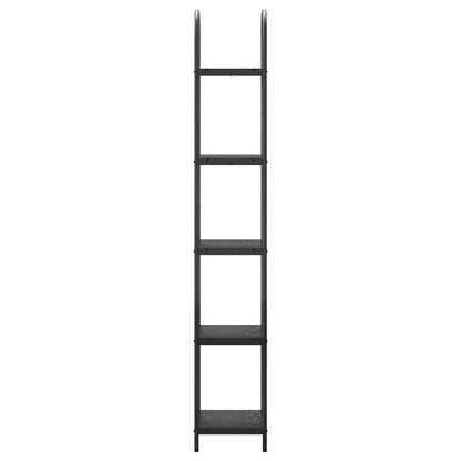 Boekenkast Zwart Eiken 40 x 30 x 183 cm Bewerkt hout
