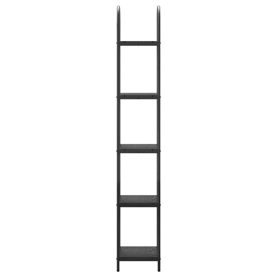 Boekenkast Zwart Eiken 40 x 30 x 183 cm Bewerkt hout