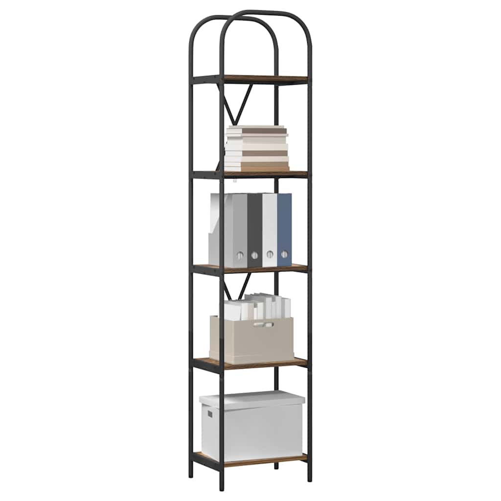 Boekenkast Gerookt eiken 40 x 30 x 183 cm Bewerkt hout