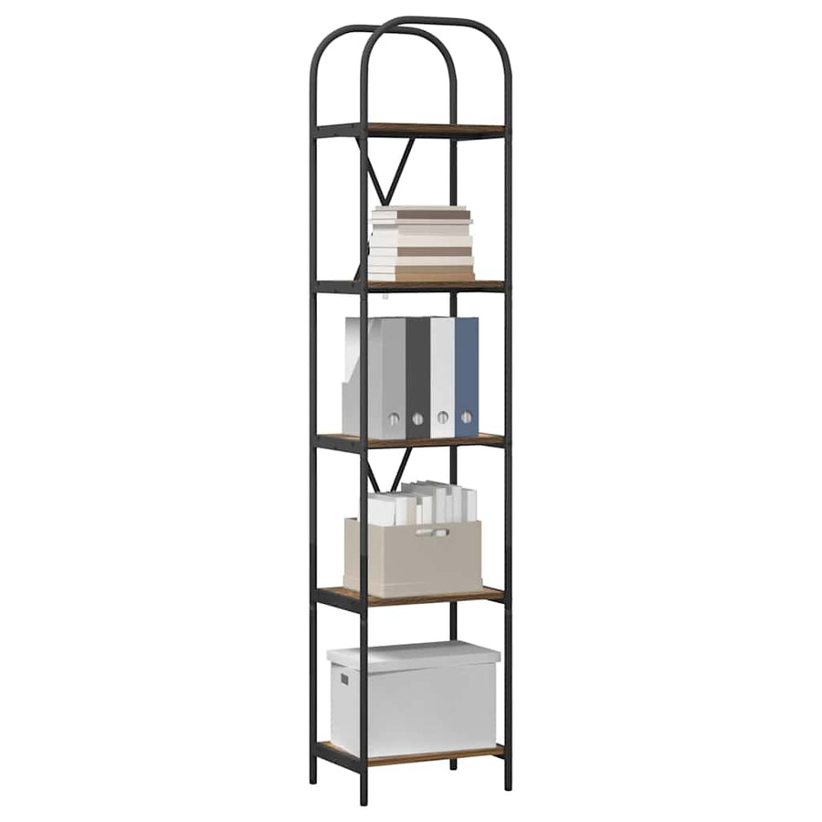 Boekenkast Gerookt eiken 40 x 30 x 183 cm Bewerkt hout