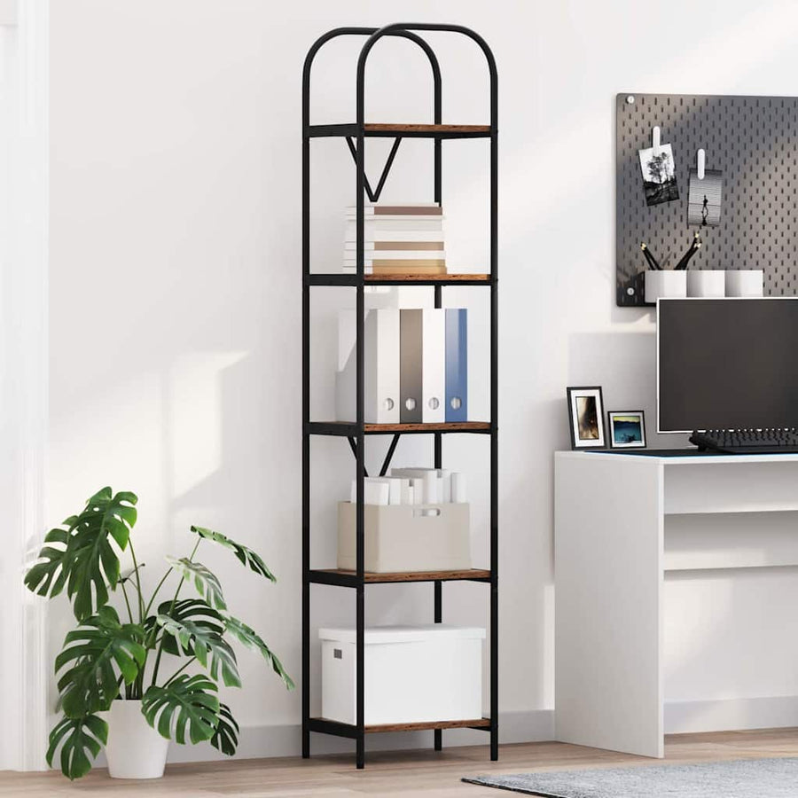 Boekenkast Oudhout 40 x 30 x 183 cm Bewerkt hout