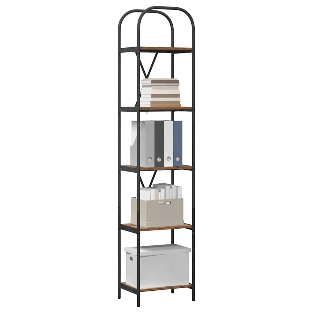 Boekenkast Oudhout 40 x 30 x 183 cm Bewerkt hout