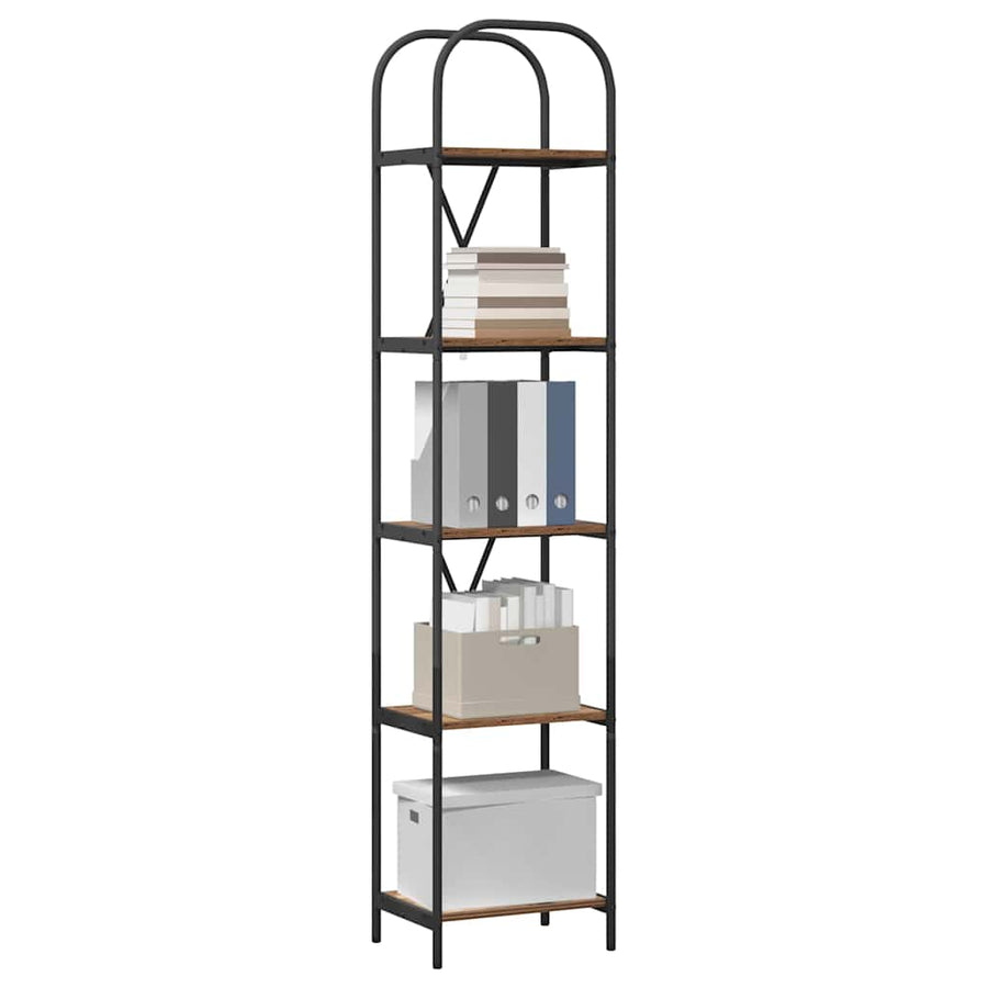 Boekenkast Oudhout 40 x 30 x 183 cm Bewerkt hout