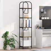 Boekenkast 40x30x183 cm bewerkt hout eiken