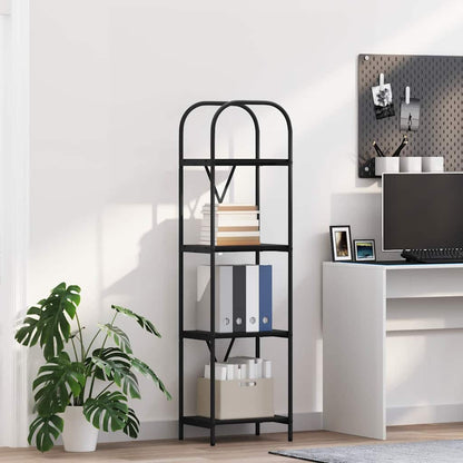 Boekenkast Zwart eiken 40 x 30 x 146 cm Bewerkt hout