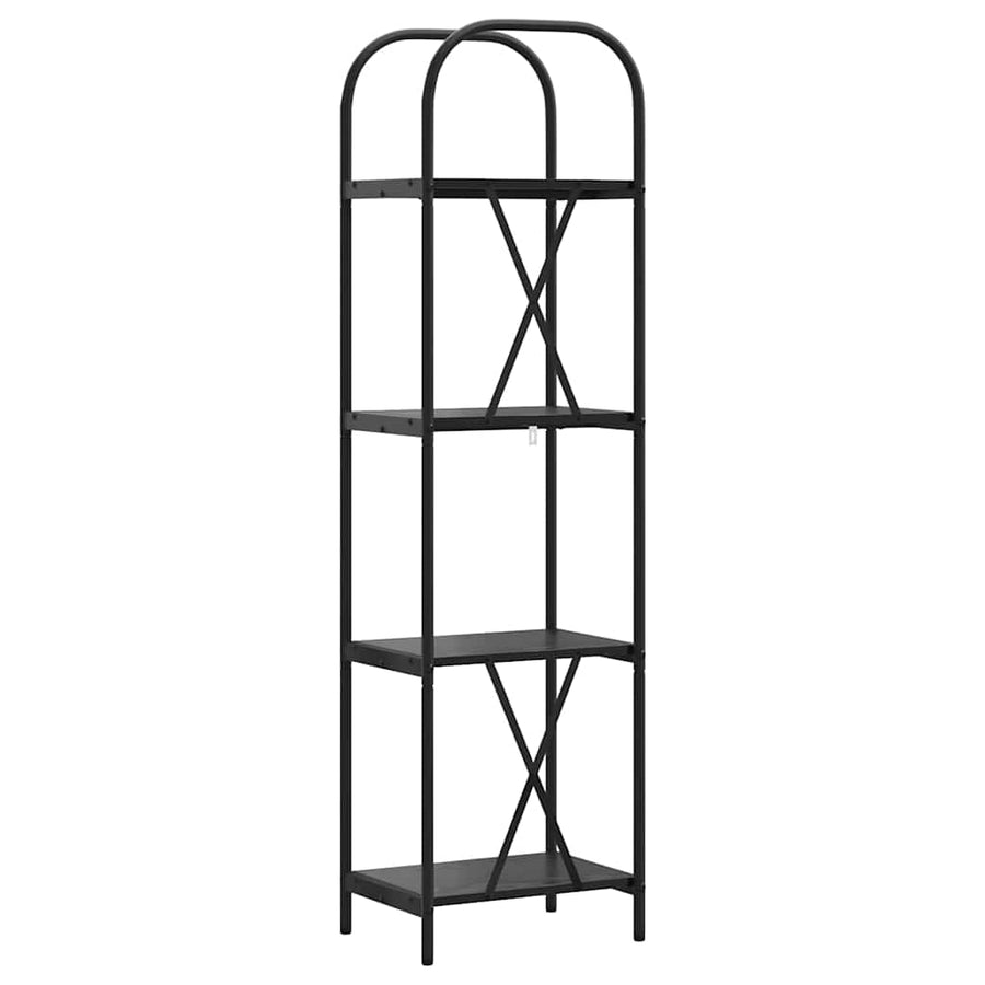 Boekenkast Zwart eiken 40 x 30 x 146 cm Bewerkt hout
