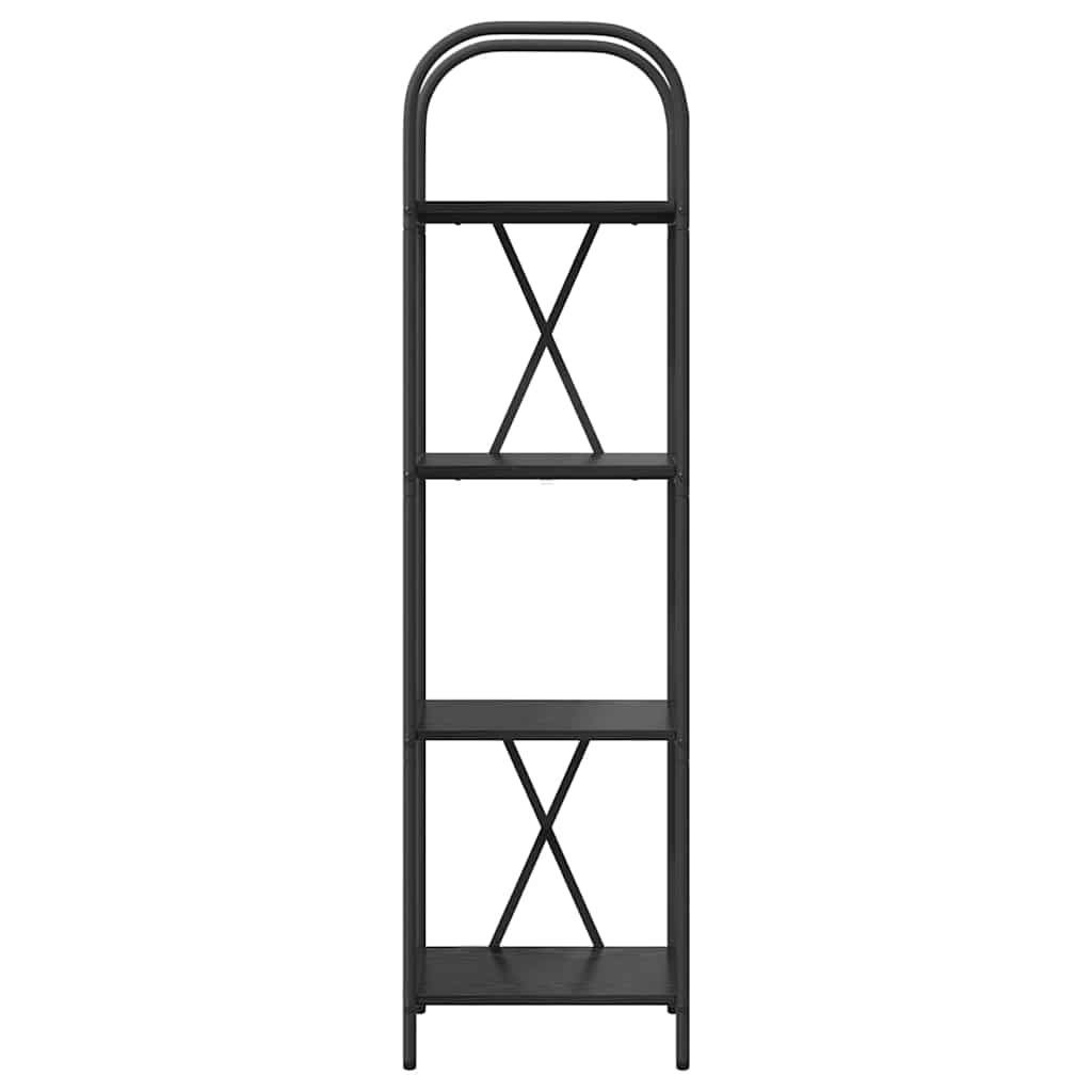 Boekenkast Zwart eiken 40 x 30 x 146 cm Bewerkt hout