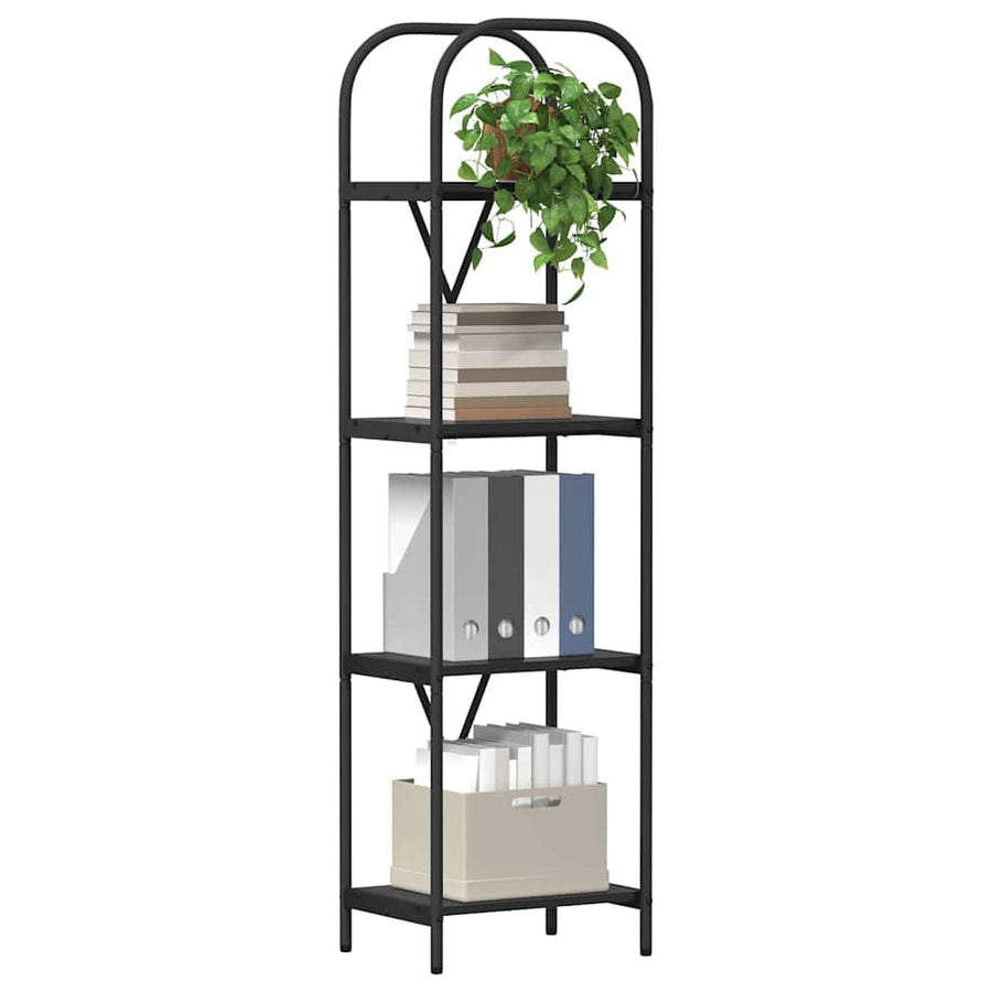 Boekenkast Zwart eiken 40 x 30 x 146 cm Bewerkt hout