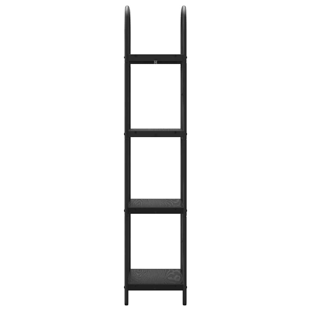 Boekenkast Zwart eiken 40 x 30 x 146 cm Bewerkt hout