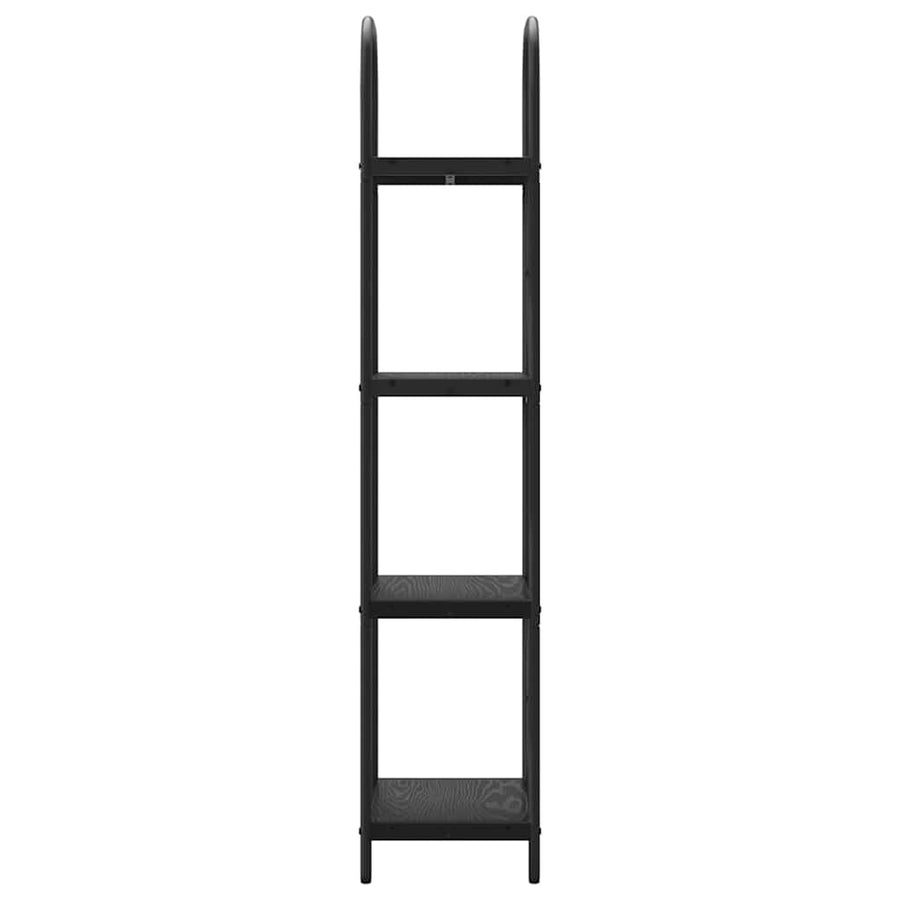 Boekenkast Zwart eiken 40 x 30 x 146 cm Bewerkt hout