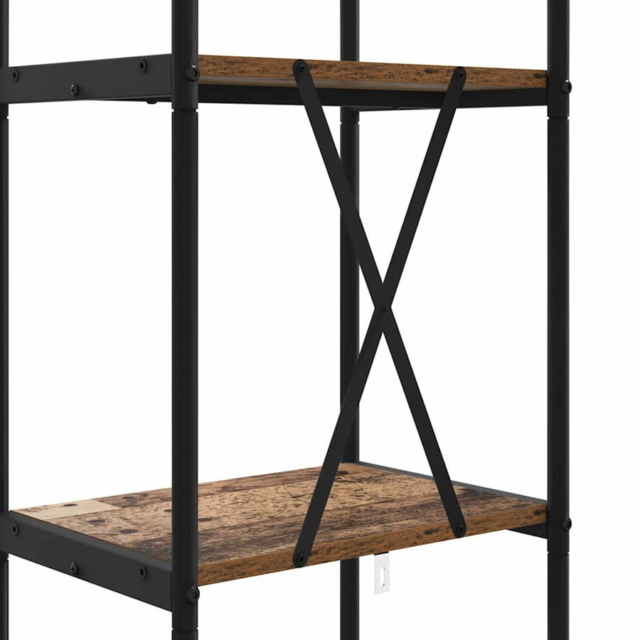 Boekenkast Oud hout 40 x 30 x 146 cm Bewerkt hout