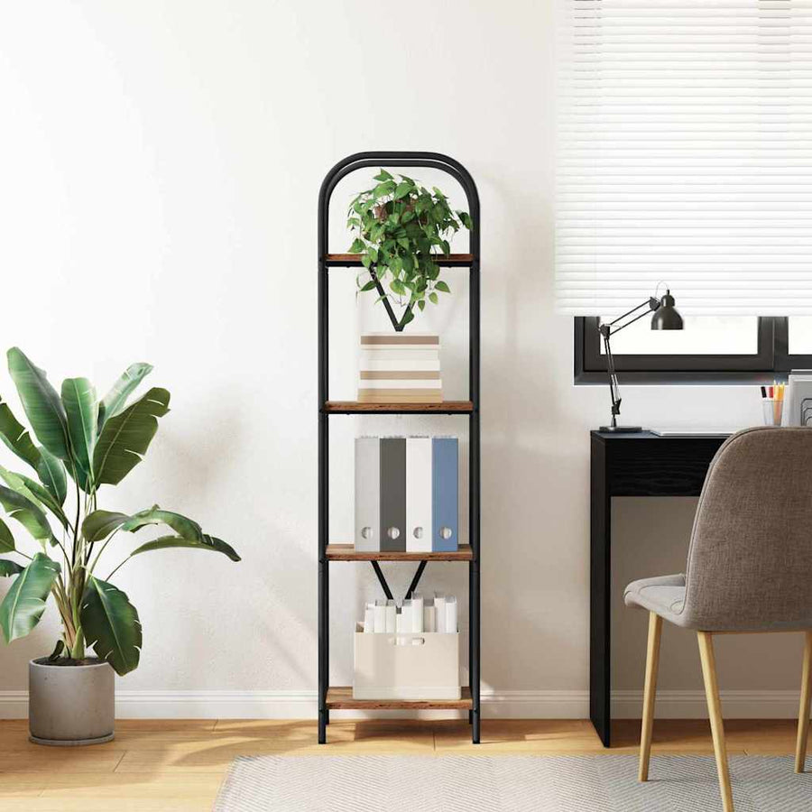 Boekenkast Oud hout 40 x 30 x 146 cm Bewerkt hout