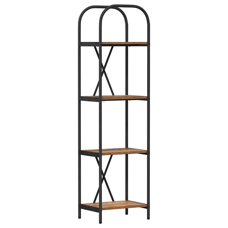 Boekenkast Oud hout 40 x 30 x 146 cm Bewerkt hout
