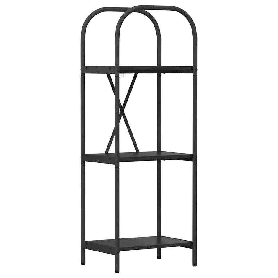 Boekenkast Zwart Eiken 40 x 30 x 109 cm Bewerkt hout