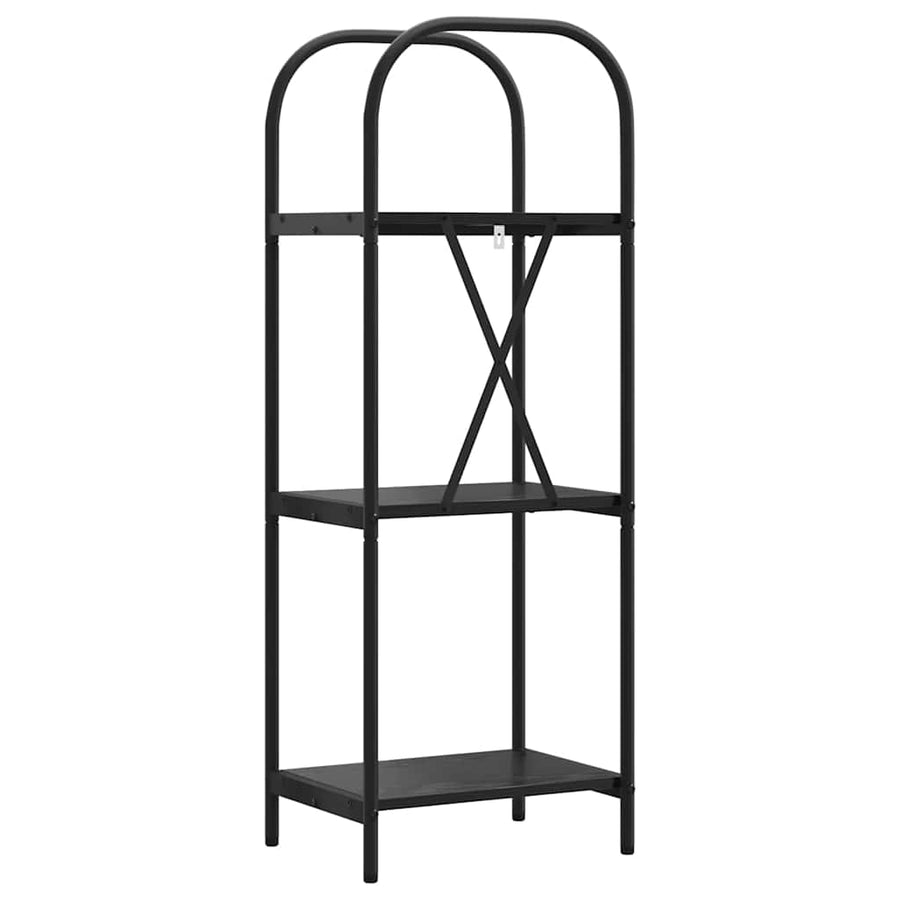 Boekenkast Zwart Eiken 40 x 30 x 109 cm Bewerkt hout