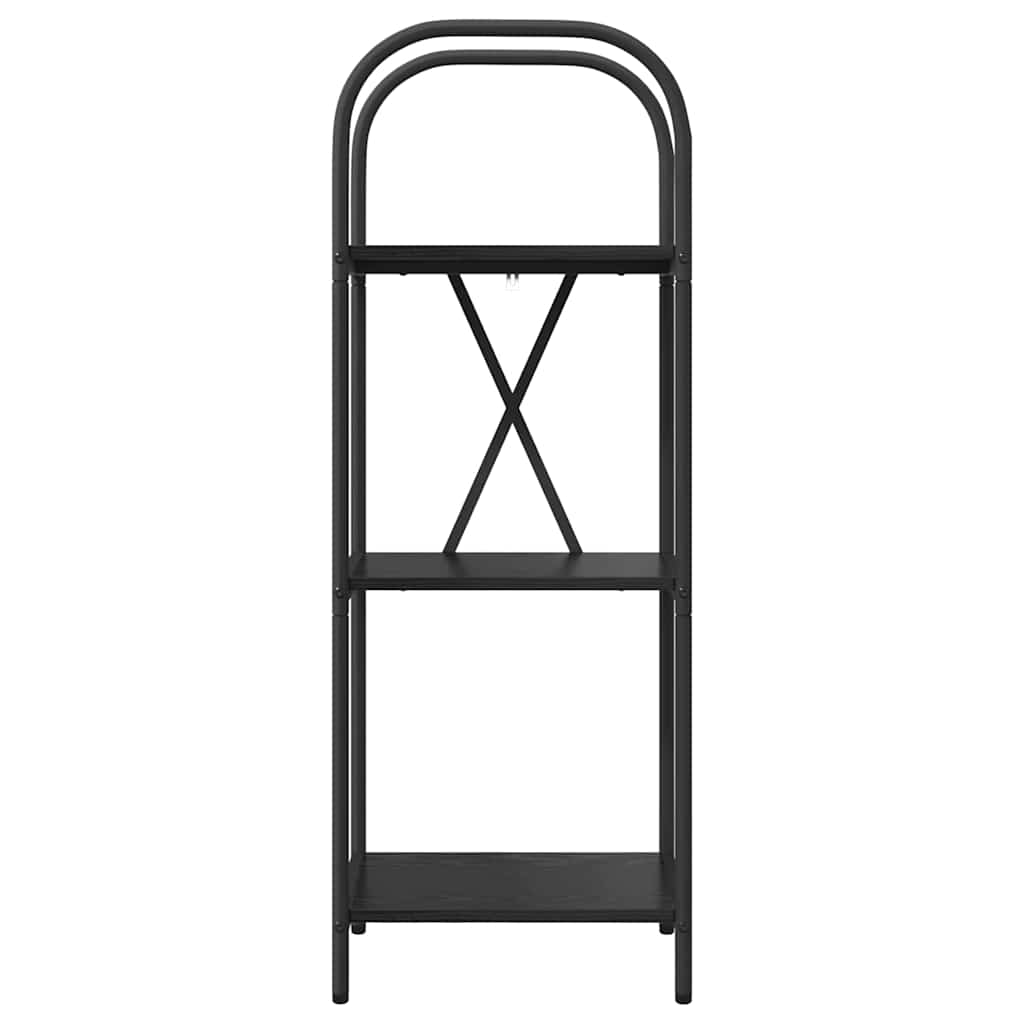 Boekenkast Zwart Eiken 40 x 30 x 109 cm Bewerkt hout