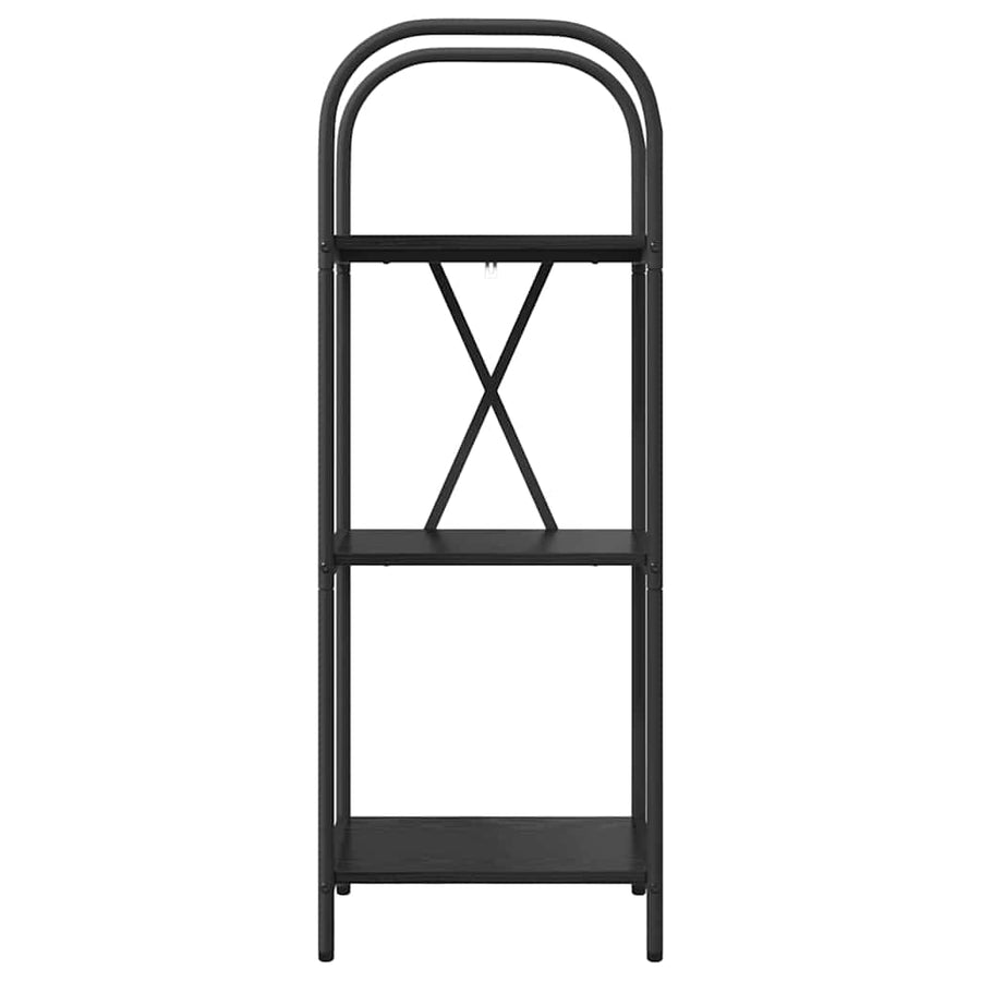Boekenkast Zwart Eiken 40 x 30 x 109 cm Bewerkt hout