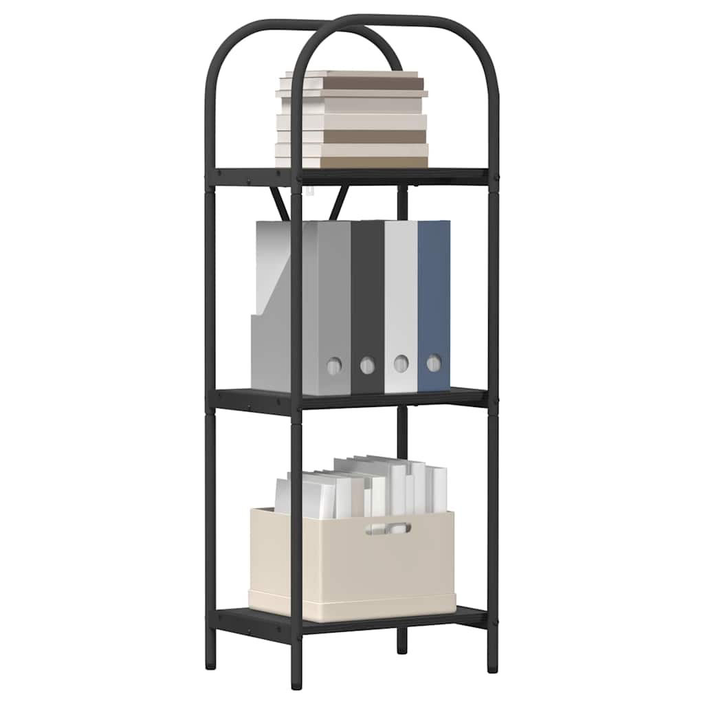Boekenkast Zwart Eiken 40 x 30 x 109 cm Bewerkt hout