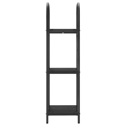 Boekenkast Zwart Eiken 40 x 30 x 109 cm Bewerkt hout