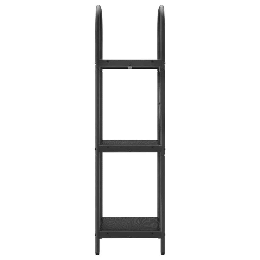 Boekenkast Zwart Eiken 40 x 30 x 109 cm Bewerkt hout