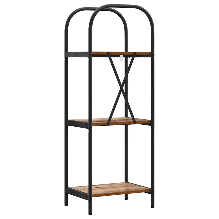 Boekenkast Oudhout 40 x 30 x 109 cm Bewerkt hout