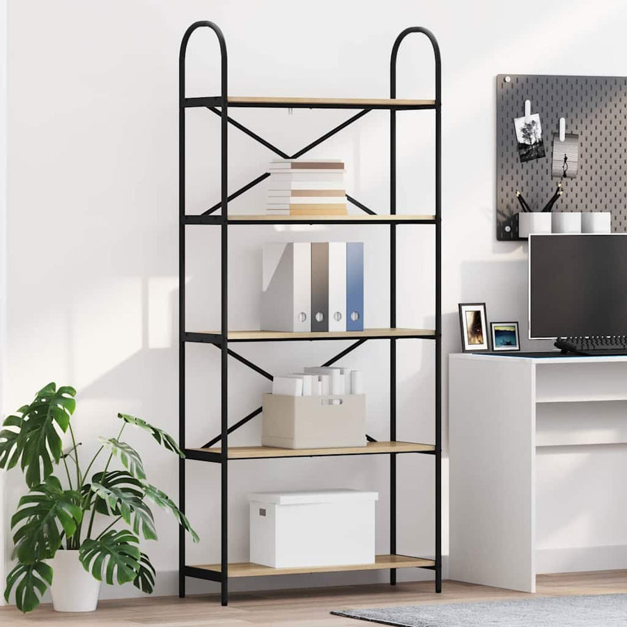 Boekenkast Sonoma Eiken 80 x 30 x 183 cm Bewerkt hout