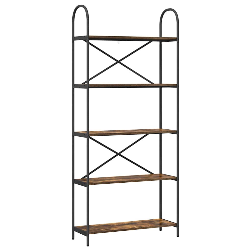 Boekenkast Gerookt eiken 80 x 30 x 183 cm Bewerkt hout