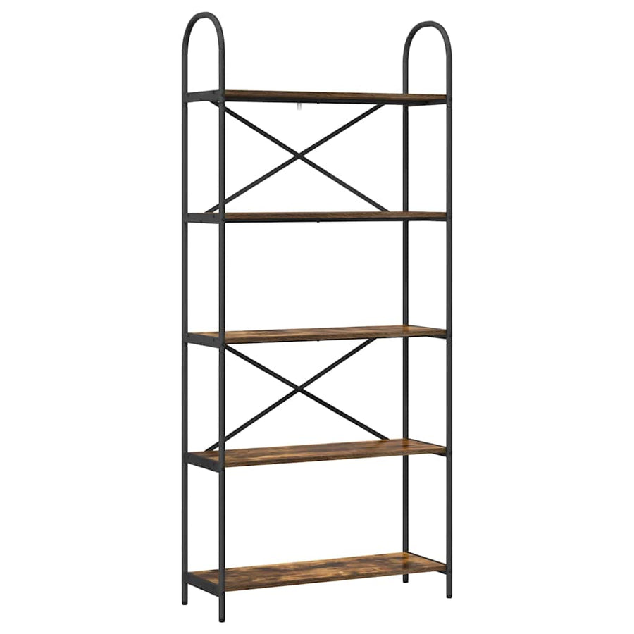 Boekenkast Gerookt eiken 80 x 30 x 183 cm Bewerkt hout