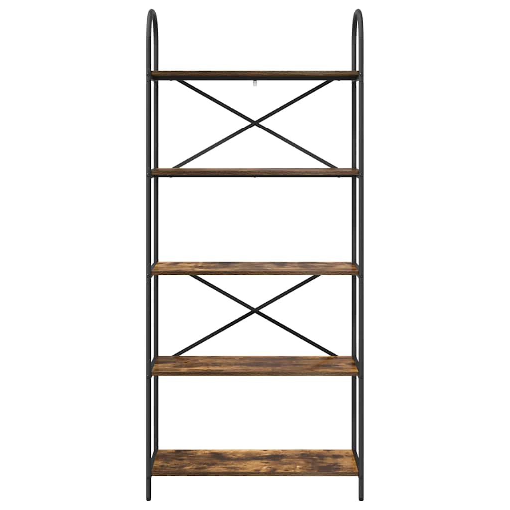 Boekenkast Gerookt eiken 80 x 30 x 183 cm Bewerkt hout