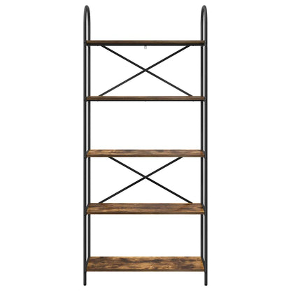 Boekenkast Gerookt eiken 80 x 30 x 183 cm Bewerkt hout